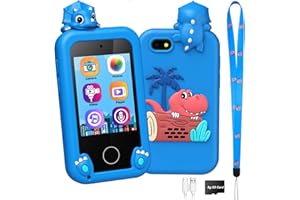 Kids Smart Phone Toys for Boys: Delighkidz Dinosaur Easter Birthday Gifts for Boy Girl Age 3-10 Kids Toys Cell Toddler Learning Toys for 3 4 5 6 7 8 9 Year Old Boy Touchscreen MP3 Music Player