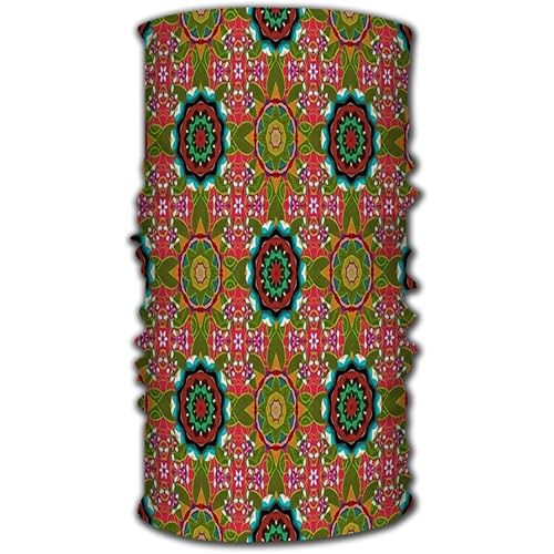 Download Funny E Mart Headband Ethnic Texture Mandala On Green Pink And Neutral Colors Vintage Magic Scarf Head Wrap Neck Gaiter
