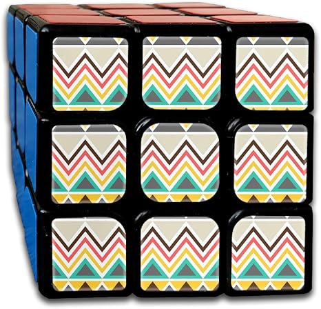 Amazon F Craft アステカなネイティブアメリカンの種族のジグザグ形の三角 スピードキューブ マジック 正方形パズル ルービック キューブ 頭の体操 知育玩具 子供 贈り物 立体パズル おもちゃ
