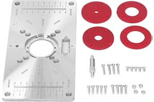 Holigie Router Table Insert Plate, Router Table Top Aluminium Alloy Multifunctional Trimming Engraving Table, Router Plate In