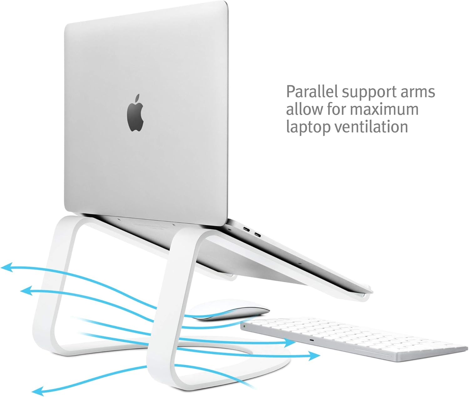 Twelve South Curve for MacBooks and Laptops | Ergonomic desktop cooling stand for home or office, white (special edition): Computers & Accessories