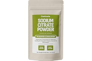 Coolinario Sodium Citrate Powder (1 LB) pH Buffer & Emulsifier for Smooth Cheese, Sauces & Beverages | Enhances Creaminess & 