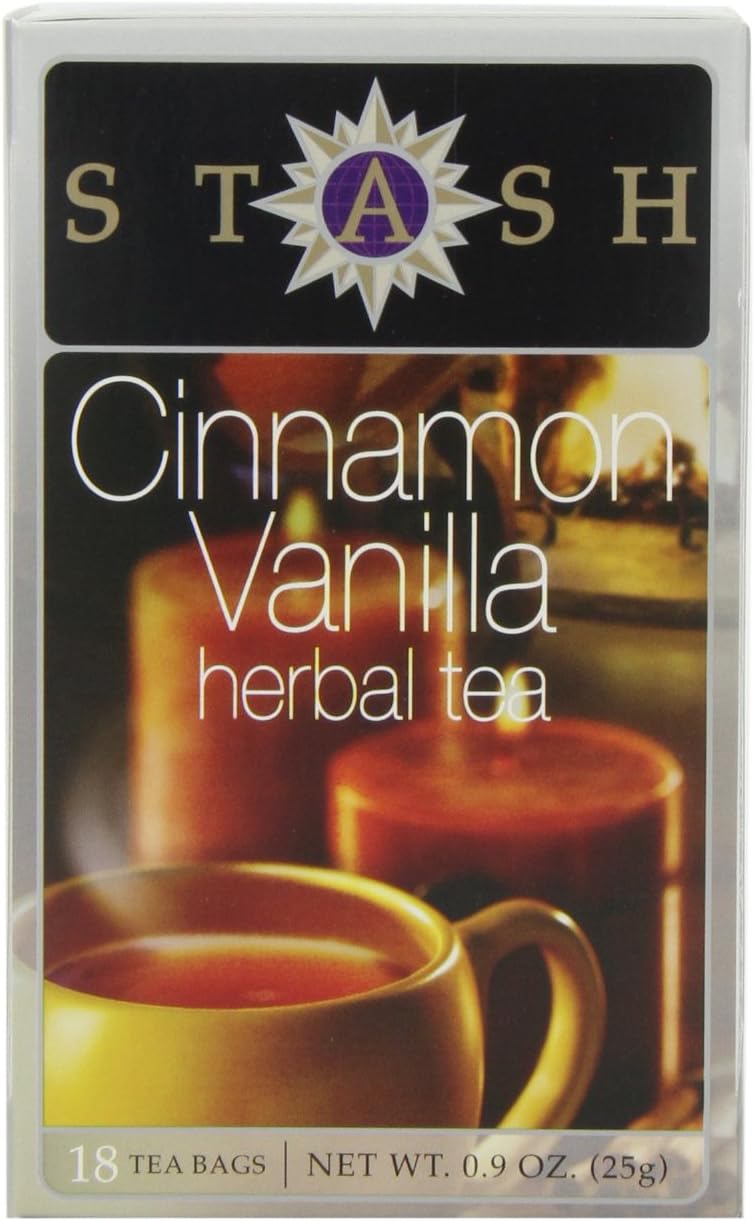 Stash Tea Cinnamon Vanilla Herbal 18 Count Box (Pack of 6)