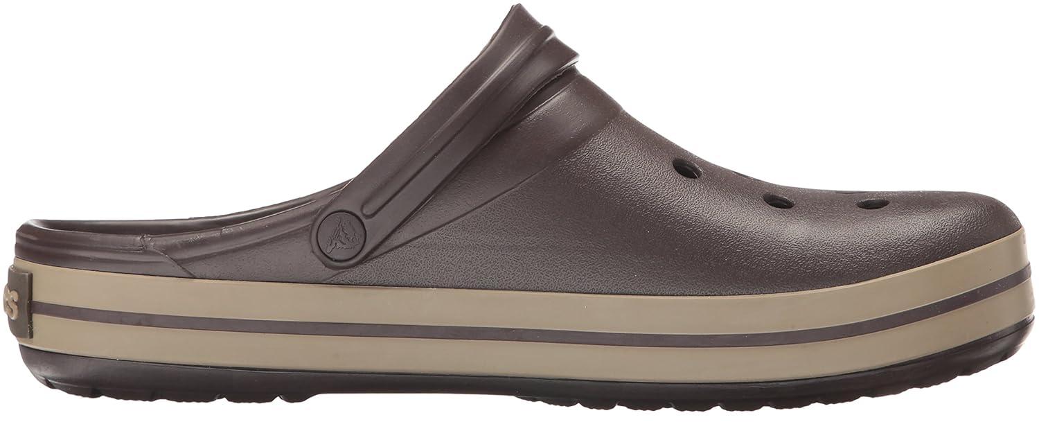 crocs unisex brown crocband clogs & mules