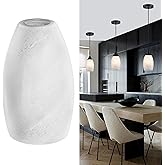 Viinew White Swirl Art Glass Pendant Lamp Shade Glass chandeliers Cover Mini Oval Light Shade Replacement Shade Only Light Fi