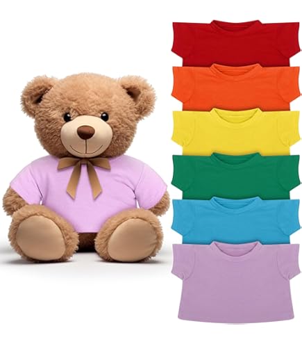 T-shirt blanc avec manches oranges pour ours en peluche Build-a-Bear de 35,6 à 45,7 cm, Vermont Teddy Bear, et faites vos propres vêtements T-shirt blanc avec manches oranges pour ours en peluche Build-a-Bear de 35,6 à 45,7 cm, Vermont Teddy Bear, et faites vos propres vêtements