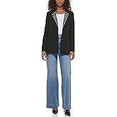 Karl Lagerfeld Womens Pearl Detail Fitted Blazer