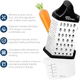 joeji's Kitchen Cheese Grater with Container 6 Sides Box Grater Zester view 3