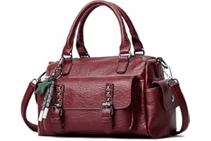 NICOLE & DORIS Crossbody Bags for Women Vintage Shoulder Bag Multiple Pockets Handbags PU Leather Small Satchel Bag
