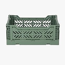 Aykasa Collapsible Storage Bins, Plastic Crate for