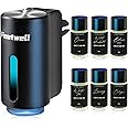 Featwell Car Air Freshener, Three Adjustable Modes Intelligent Car Aroma Diffuser, Rechargeable Car Aroma Diffuser, Black