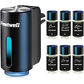 Featwell Car Air Freshener, Three Adjustable Modes Intelligent Car Aroma Diffuser, Rechargeable Car Aroma Diffuser, Black