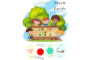 Colors and Shapes Flash Cards: Different Color 135 Cards for Kids to Adult / Preschool to Learning, Skill development Color a
