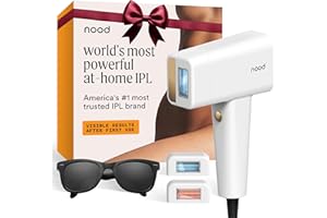 Nood™ NEW Flasher Pro — IPL Laser Hair Removal Device & Anti-Aging Red Light Therapy for Women & Men — Pain-free, Permanent, Visible Results After First Use & Works Everywhere Hair Grows — Gloss White