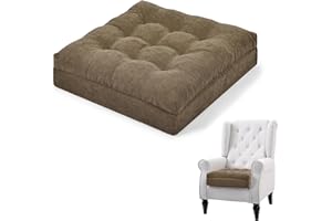 TANYOO Recliner Cushion Patent Dual Layer Fillings Chair Cushion for Elderly 20x20x5 Inches Extra Large Seat Cushion for Chair Thick and Supportive Chair Pad for Armchairs Pain Pressure Relief Brown