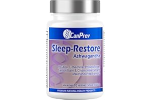CanPrev Sleep-Restore Ashwagandha Capsules, 90 V-Caps 45-Day Supply - Ashwagandha Supplements for Energy & Focus, Natural Eve