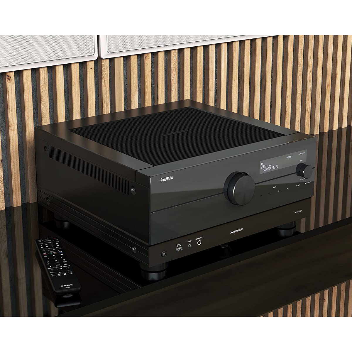 Yamaha RX-A8A AVENTAGE 11.2-Channel AV Receiver - 8K and 4K/120, eARC, Dolby Atmos, DTS:X, Auro-3D, Surround:AI, Wi-Fi, Bluetooth, MusicCast