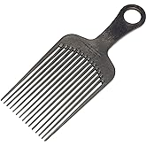 Chicago Comb Model 11 Carbon Fiber, Large Hair Pick, Anti-Static, 7.5 Inches (19 cm), Made in USA