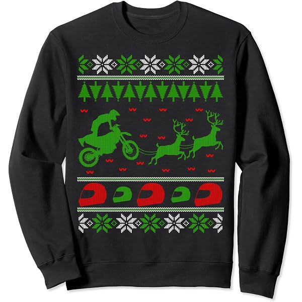 Santa Jesus Ride Motorbike Christmas Sweater