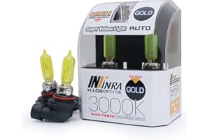 Infinra 9005 65W 3000K Super Yellow Xenon Halogen Headlight Bulbs (Pack of 2)
