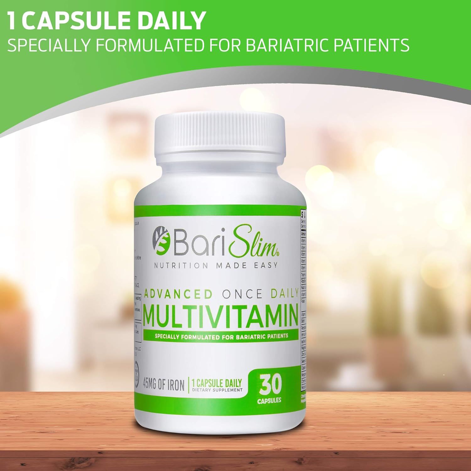 BariSlim Advanced Once Daily Bariatric Multivitamin Capsule 45 mg of