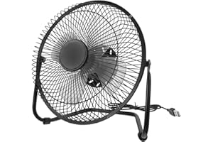 SHINEOFI Adjustable USB Mini Table Fan Quiet Metal Desktop Cooler for Laptop PC Office Home Portable Personal