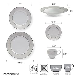 Mikasa Parchment 40-Piece Dinnerware Set, Service