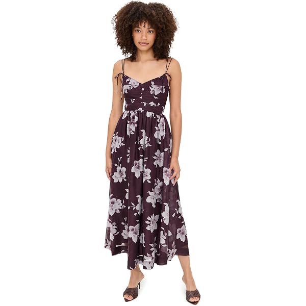Keepsake The Label Women's Fallen Sleeveless Plunging V-Neck Belted Midi  Dress, Nude W/Candy, L at Amazon Women's Clothing store
