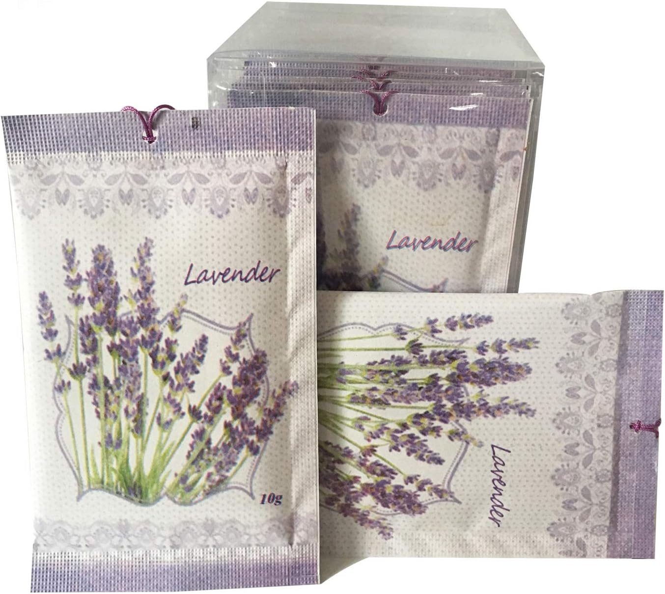 JTHM Lavender Scent Sachets Pack of 12 | Deodorizer, Moth Repellent for Closet Drawers or Cloakroom