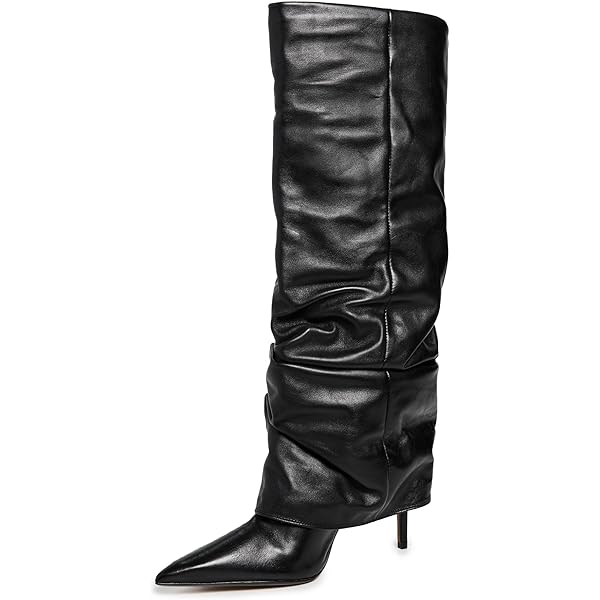 Amazon.com | R13 Women's Mid Cowboy Boots, Black Leather, 5 Medium