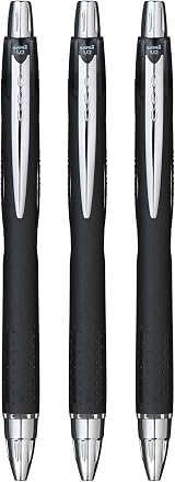 uni-ball SXN-210 RT Jetstream Black Retractable Rollerball Pen 3 Pack view 2