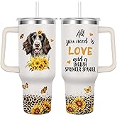 Caiibaoob English Springer Spaniel Tumbler for Dog Lovers,40oz Stainless Steel Vacuum Insulated Travel Mug (English Springer Spaniel)