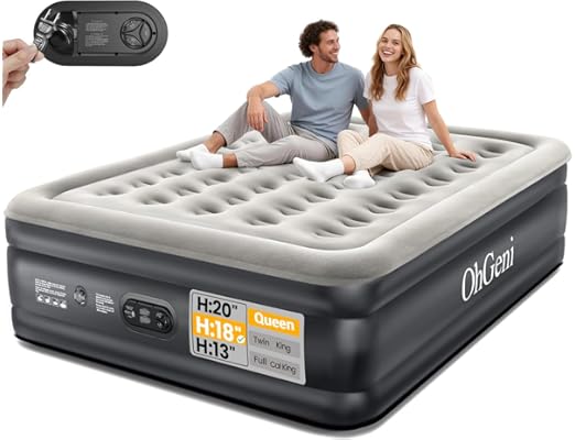 OhGeni Queen Air Mattress with Built-in Pump 1