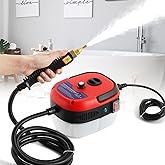 Moongiantgo High Pressure Steam Cleaner, 2500W Portable High Temp Bathroom Power Steamer Cleaning Machine Steam Humidity Adjustable For Home Use Kitchen Grease Car Detailing (110V, Red)