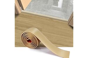 PEUNITORY Floor Transition Strip, 3.3 Ft Self Adhesive Vinyl Flooring Transition Strips Wood to Tile Floor Divider Strip for Joining Floor Gaps Tiles Carpet Threshold Transition (1.97in W, Maple)