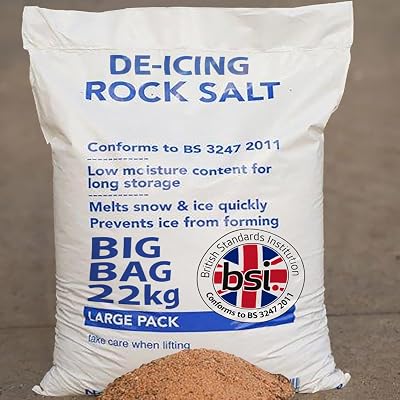 GardenCo 22kg Rock Salt De-Icing Grit Ice Snow Weed Control Driveways