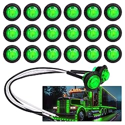 TMH 20 Pcs 3/4 Inch Round Green LED Small Bullet