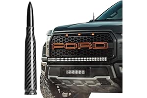 CZSWCH 50 Cal Truck Antenna Replacement Compatible with Ford F150 F250 F350, Dodge RAM 1500, Chevy Silverado,GMC Sierra, Jeep Wrangler/Gladiator, Toyota Tundra/Tacoma.-1990 - Current(Carbon Fiber)