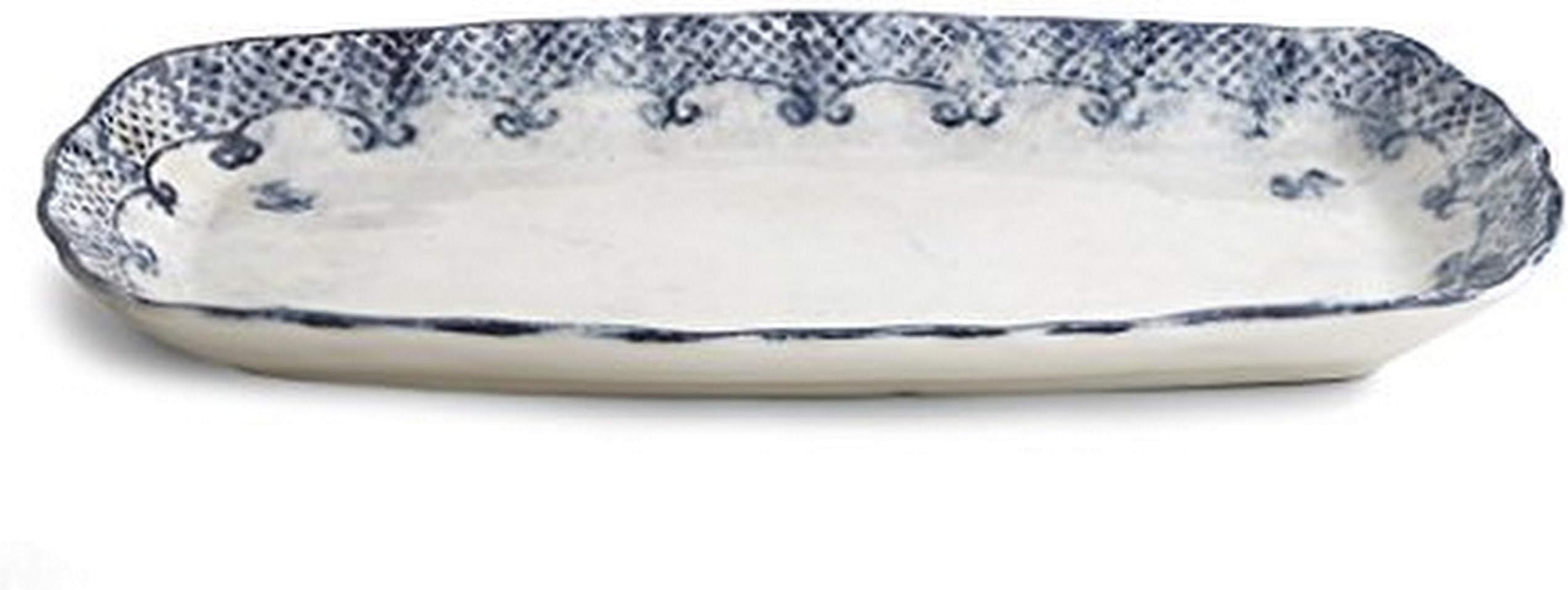 Arte Italica Burano Rectangular Tray, Blue by Arte Italica