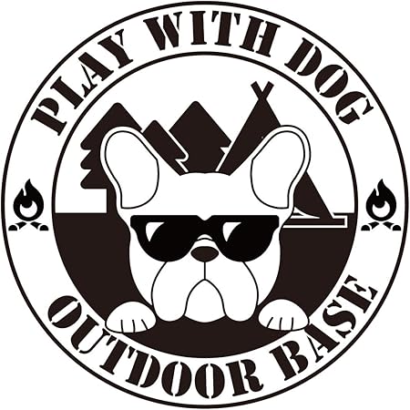 Amazon Co Jp Fjcraft オリジナル犬ステッカー Dog On Board Play With Dog Outdoor Base 犬 ステッカー カッティングステッカー シール 愛犬 かわいい かっこいい おしゃれ 車 バイク アウトドア 耐水 耐候 ホワイト ホワイト Play With Bog Outdoor Base