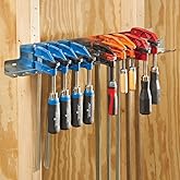Rockler F-Clamp Rack for Wood Clamps (24-3/8&rdquo;), Rack Helps to Store Heavy Duty Clamps &ndash; Galvanized Steel Clamp Rack &ndash; Store Clamps up to .30&rdquo; Wide - Workshop Organizers and Storage