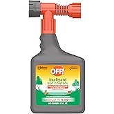 Off! Backyard Bug Control Pretreat, 32 oz, Outdoor Bug Treatment, Covers up to 16,000 sq. ft., Kills for up to 8 Weeks, with a Convenient Hose Connection