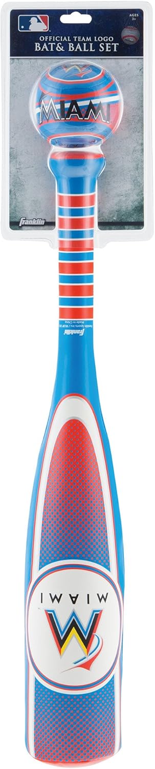 Franklin Sports Tampa Bay Rays Soft Sport Bat & Ball Set - Soft Vinyl Toy Baseball Bat and Ball Team Logo - MLB Official Licensed Product : Sports & Outdoors