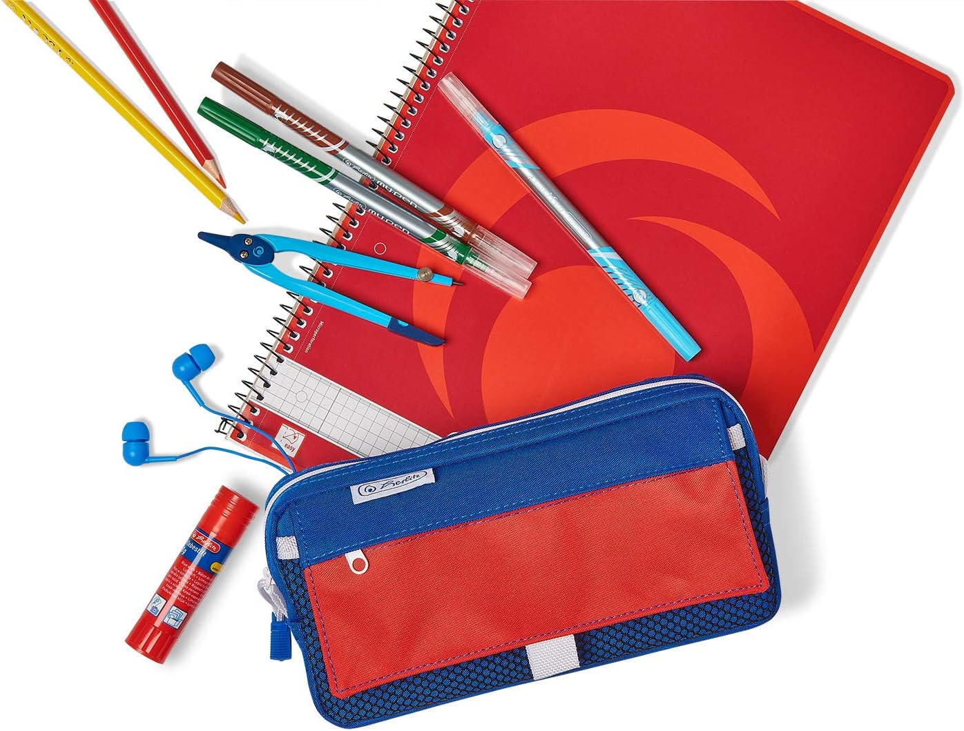 Herlitz 50039012 Pencil Case with 2 Outer Pockets, Maritime, 21.5 x 5.5 x 11.5 cm, Maritime, 21.5 cm - Image 3