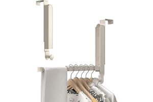 CHAUNCEY HOME Foldable Over The Door Drying Racks for Laundry, Collapsible Over Door Hooks Coat Wreath Garland Rack Clothes H