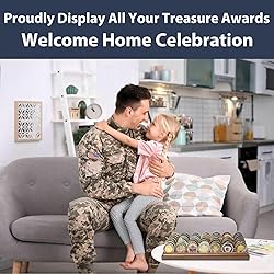 DecoWoodo 7 Rows Challenge Coin Display Stand