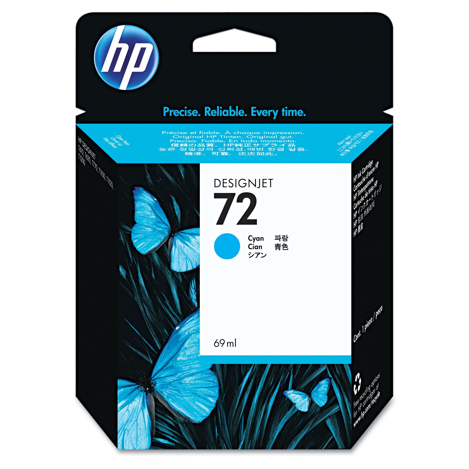 HP Original 72 69 ml Cyan Ink Cart