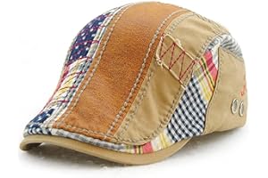 M MOACC Men Beret Hat Cotton Adjustable Newsboy Hats Cabbie Gatsby Cap Driving Flat Caps