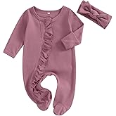 CIYCUIT Baby Girls Cactus Footies Newborn Zip Up Onesie Romper