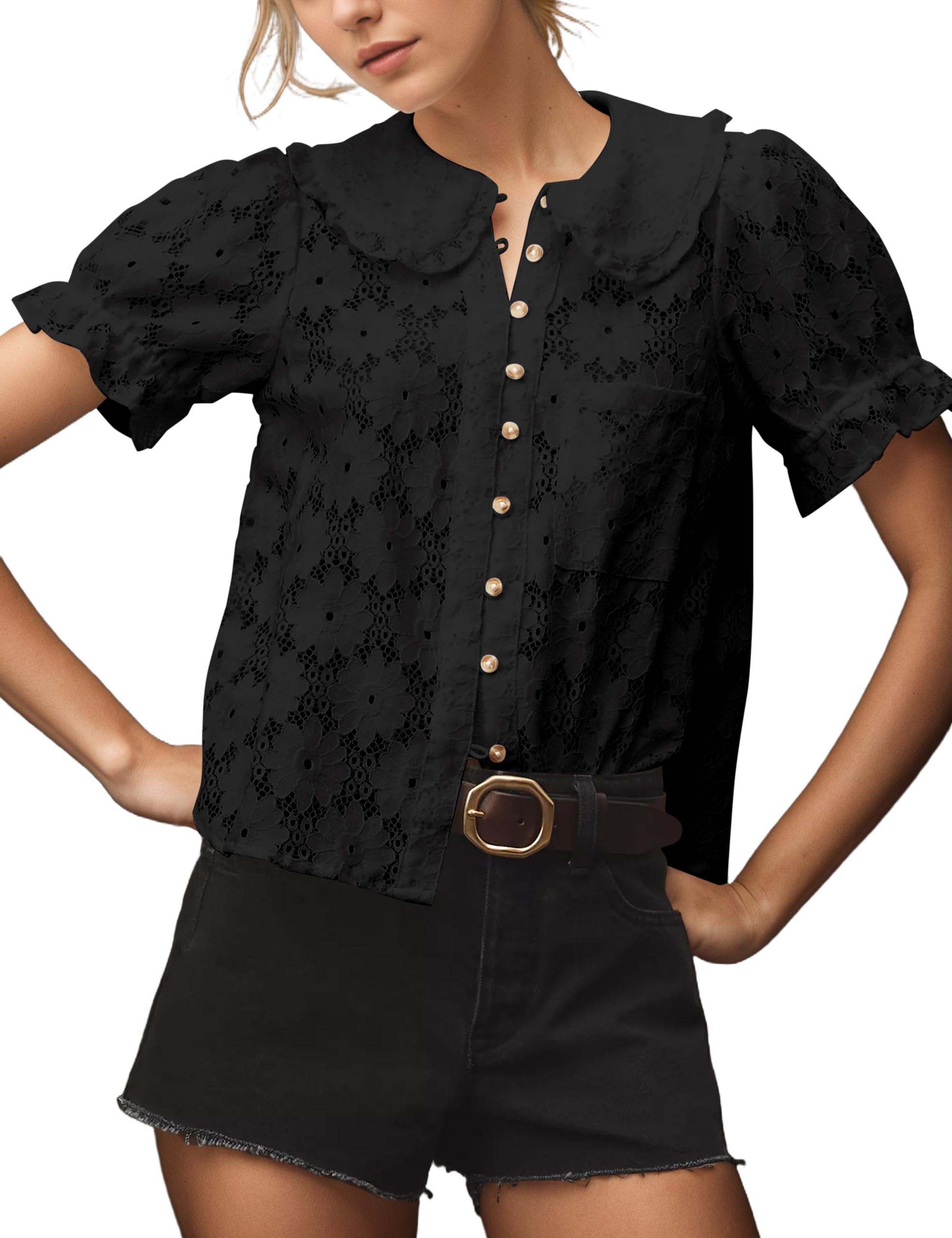 Worthington Blouse Plus Size 1X Green Satin Silky V-Neck Short Sleeve shirt top